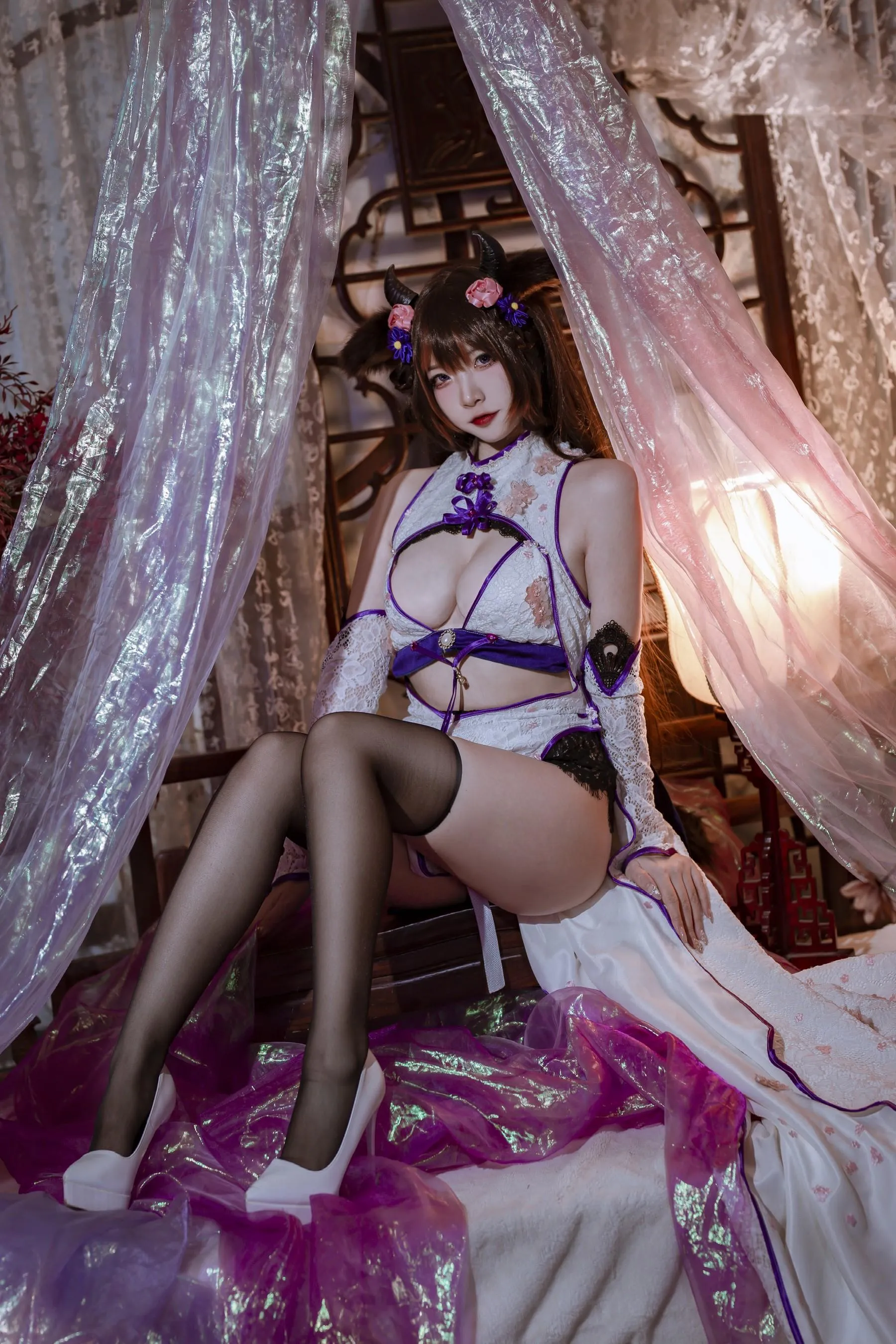 二佐Nisa – NO.149 碧蓝樫野旗袍 [25P]插图9